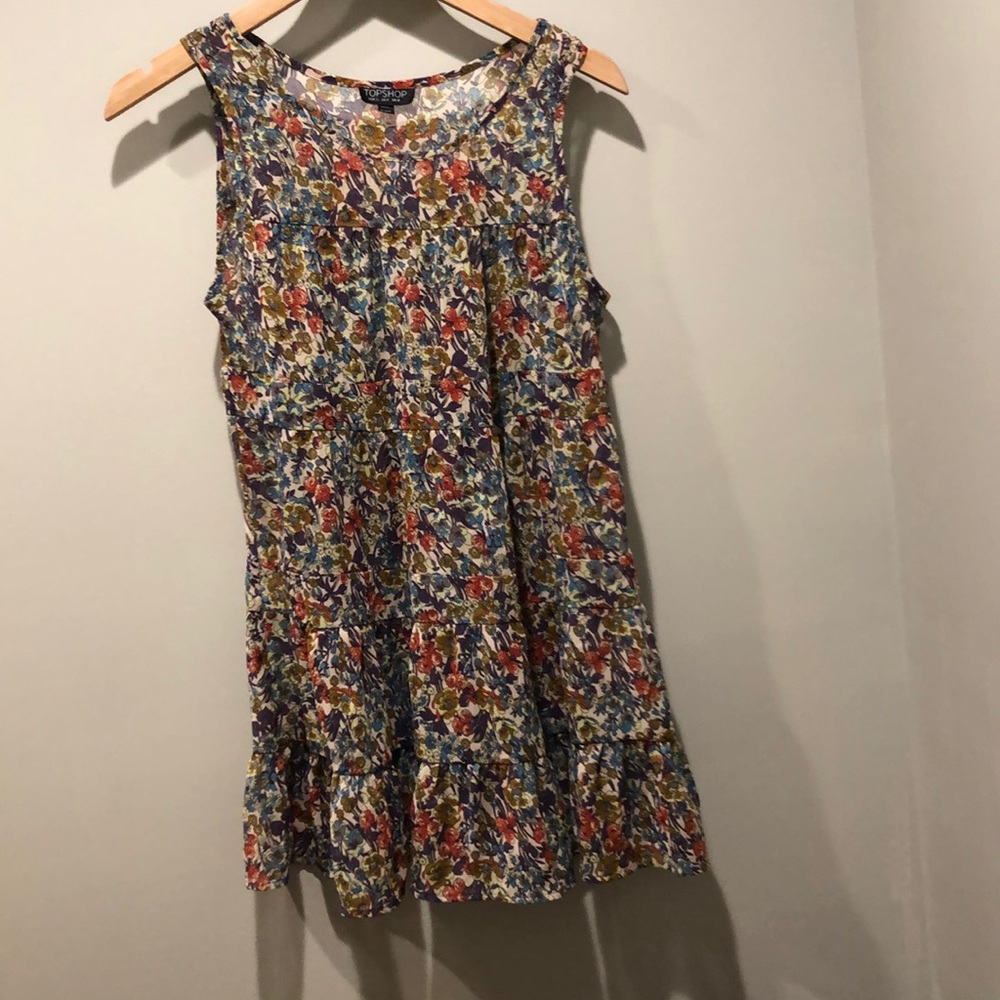 topshop floral tunic top